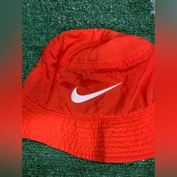 Nike x Stussy Bucket Hat Habanero Red Adult Unisex Size S/M - Picture 4 of 6